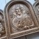 Деревянная резная Икона "Триптих Богородица Иисус Николай" 02140 фото 3
