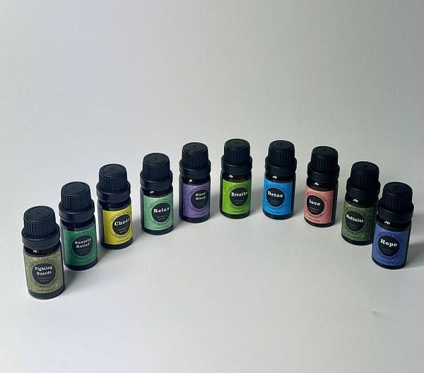 Подарунковий набір натуральних ефірних рослинних олій Synergy Blend для ароматерапії, 10 шт по 10 мл  15004 фото