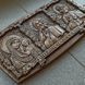 Дерев'яна різьблена Триптих "Богородиця-Іісус-Миколай 4" 02141 фото 5