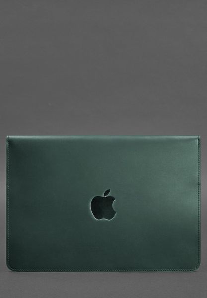 Шкіряний чохол-конверт на магнітах для MacBook 15-16 дюйм Зелений Crazy Horse  BN-GC-12-iz фото