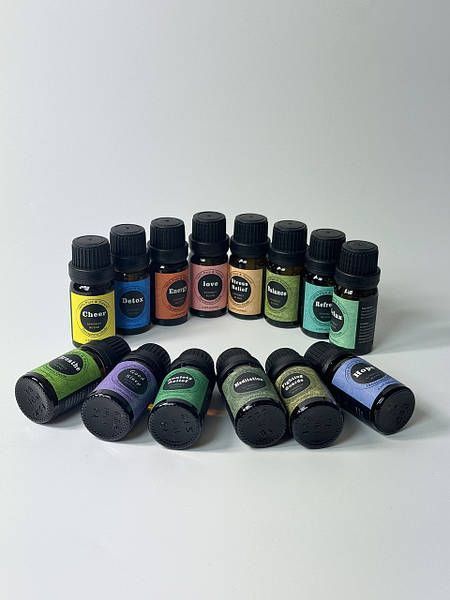 Подарунковий набір натуральних ефірних рослинних олій Synergy Blend для ароматерапії, 14 шт по 10 мл  15008 фото