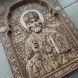 Дерев'яна різьблена Ікона "Миколай Чудотворець 2" 02093 фото 3
